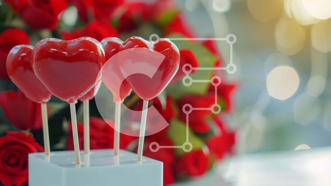 Intra Συλλεκτικό Ξύλινο Παζλ Plywood  4mm - Γλειφιτζούρια και τριαντάφυλλα με καρδιά για την ημέρα του Αγίου Βαλεντίνου Σε Ξύλινο Κουτί - Διαστάσεις: 10x10 cm – 25 κομμάτια