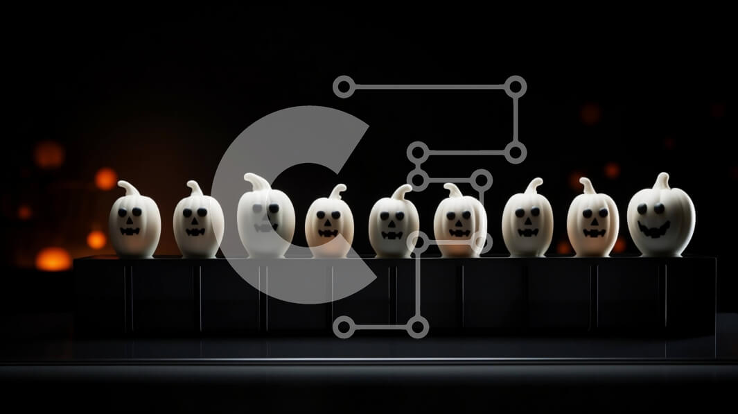 Intra Συλλεκτικό Ξύλινο Παζλ Plywood  4mm - Σειρά από λευκές κολοκύθες και κεριά για το Halloween Σε Ξύλινο Κουτί - Διαστάσεις Puzzle: 10x10 cm – 25 κομμάτια