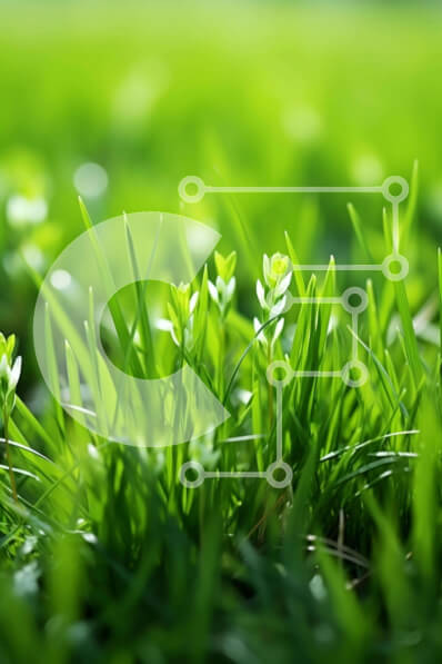 Σετ των 2 Intra Συλλεκτικό Ξύλινο Παζλ Plywood  4mm - Κοντινό πλάνο της πράσινης χλόης σε ένα χωράφι Σε Ξύλινο Κουτί - Διαστάσεις: 10x10 cm – 25 κομμάτια