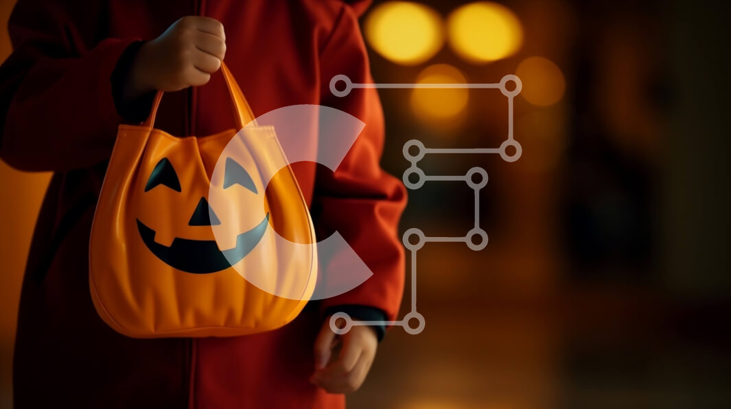 Intra Συλλεκτικό Ξύλινο Παζλ Plywood  4mm - Παιδί με πορτοκαλί τσάντα κολοκύθας για το Halloween Σε Ξύλινο Κουτί - Διαστάσεις: 10x10 cm – 25 κομμάτια