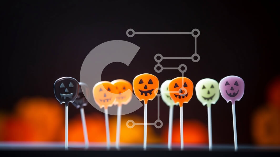 Σετ των 2 Intra Συλλεκτικό Ξύλινο Παζλ Plywood  4mm - Πολύχρωμα γλειφιτζούρια σε σχήμα κολοκύθας σε ξυλάκια Σε Ξύλινο Κουτί - Διαστάσεις: 10x10 cm – 25 κομμάτια