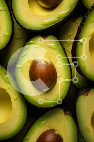 Σετ των 2 Intra Συλλεκτικό Ξύλινο Παζλ Plywood  4mm - Κοντινό πλάνο του Avocado Halves Σε Ξύλινο Κουτί - Διαστάσεις: 10x10 cm – 25 κομμάτια