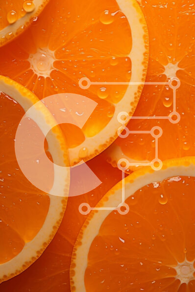 Σετ των 2 Intra Συλλεκτικό Ξύλινο Παζλ Plywood  4mm - Κοντινό πλάνο φέτες πορτοκάλι με σταγονίδια νερού Σε Ξύλινο Κουτί - Διαστάσεις: 10x10 cm – 25 κομμάτια