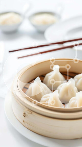 Intra Συλλεκτικό Ξύλινο Παζλ Plywood  4mm - Νόστιμα ζυμαρικά σε ένα πιάτο με ξυλάκια και μπολ Σε Ξύλινο Κουτί - Διαστάσεις: 10x10 cm – 25 κομμάτια