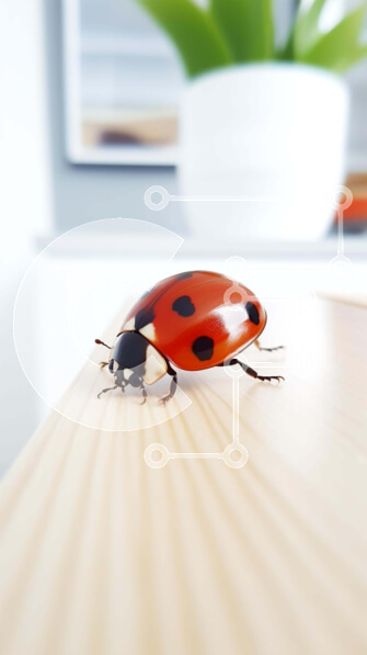 Σετ των 2 Intra Συλλεκτικό Ξύλινο Παζλ Plywood  4mm - Πασχαλίτσα σε τραπέζι με φυτά σε γλάστρες Σε Ξύλινο Κουτί - Διαστάσεις: 10x10 cm – 25 κομμάτια