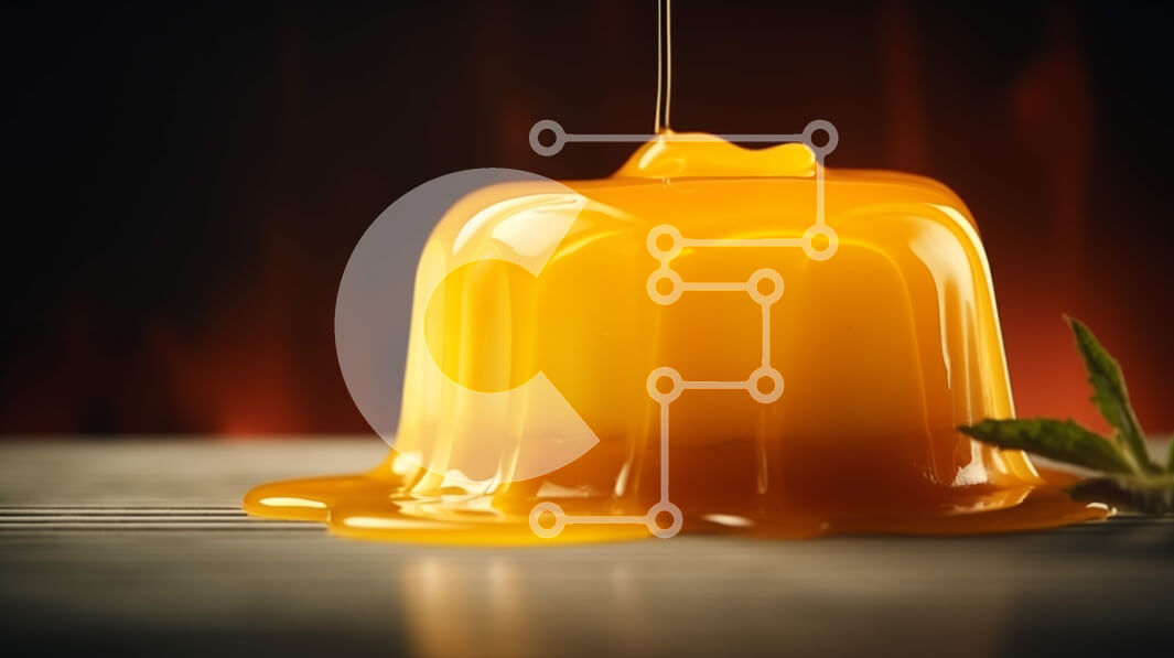 Σετ των 2 Intra Συλλεκτικό Ξύλινο Παζλ Plywood  4mm - Νόστιμο επιδόρπιο ζελέ περιχυμένο με μέλι Σε Ξύλινο Κουτί - Διαστάσεις: 10x10 cm – 25 κομμάτια