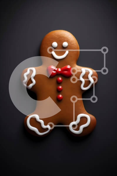 Σετ των 2 Intra Συλλεκτικό Ξύλινο Παζλ Plywood  4mm - Gingerbread Man με γλάσο και κόκκινο παπιγιόν Σε Ξύλινο Κουτί - Διαστάσεις: 10x10 cm – 25 κομμάτια