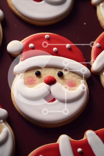 Intra Συλλεκτικό Ξύλινο Παζλ Plywood  4mm - Διακοσμημένα μπισκότα Άγιου Βασίλη για την εορταστική περίοδο Σε Ξύλινο Κουτί - Διαστάσεις: 10x10 cm – 25 κομμάτια