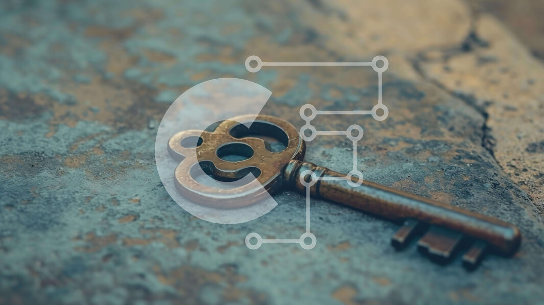 Intra Συλλεκτικό Ξύλινο Παζλ Plywood  4mm - Vintage καφέ κλειδί σε ξεπερασμένη τσιμεντένια επιφάνεια Σε Ξύλινο Κουτί - Διαστάσεις: 10x10 cm – 25 κομμάτια