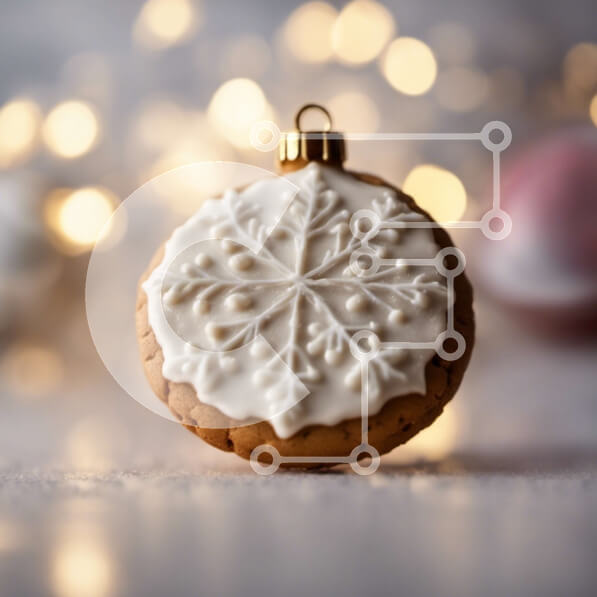 Intra Συλλεκτικό Ξύλινο Παζλ Plywood  4mm - Στολίδι νιφάδα χιονιού με γιορτινά φώτα και στολίδια Σε Ξύλινο Κουτί - Διαστάσεις: 10x10 cm – 25 κομμάτια