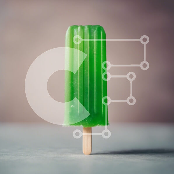 Σετ των 2 Intra Συλλεκτικό Ξύλινο Παζλ Plywood  4mm - Πράσινο Popsicle σε ξύλινο ραβδί Σε Ξύλινο Κουτί - Διαστάσεις: 10x10 cm – 25 κομμάτια