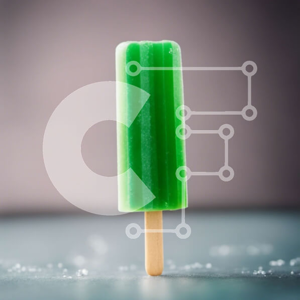 Σετ των 2 Intra Συλλεκτικό Ξύλινο Παζλ Plywood  4mm - Πράσινο Popsicle στον πάγο με γαρνιτούρες Σε Ξύλινο Κουτί - Διαστάσεις: 10x10 cm – 25 κομμάτια