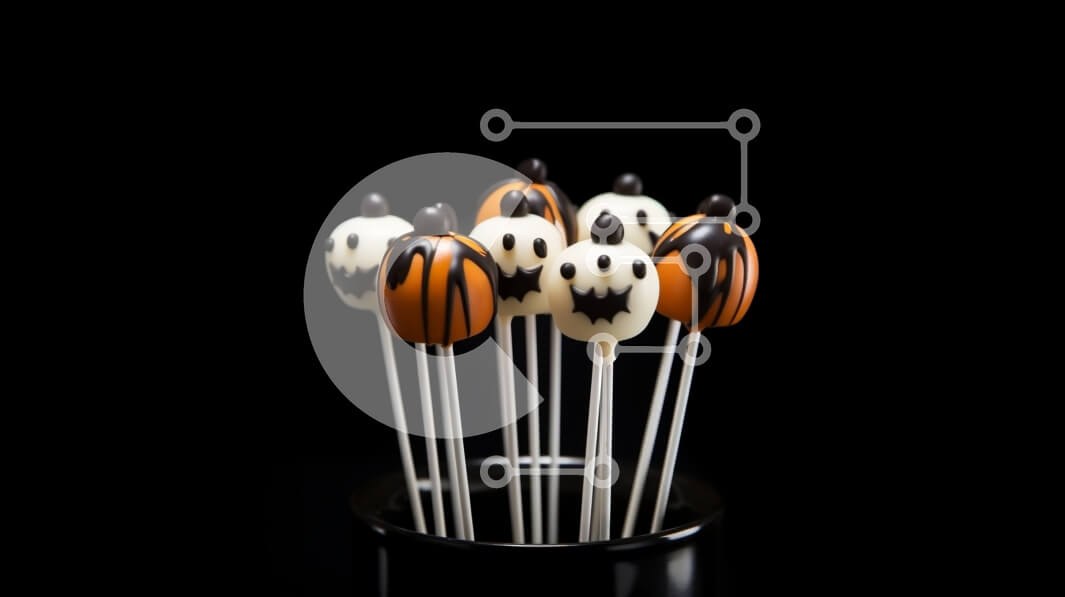 Σετ των 2 Intra Συλλεκτικό Ξύλινο Παζλ Plywood  4mm - Cake Pops με θέμα το Halloween Σε Ξύλινο Κουτί - Διαστάσεις: 10x10 cm – 25 κομμάτια