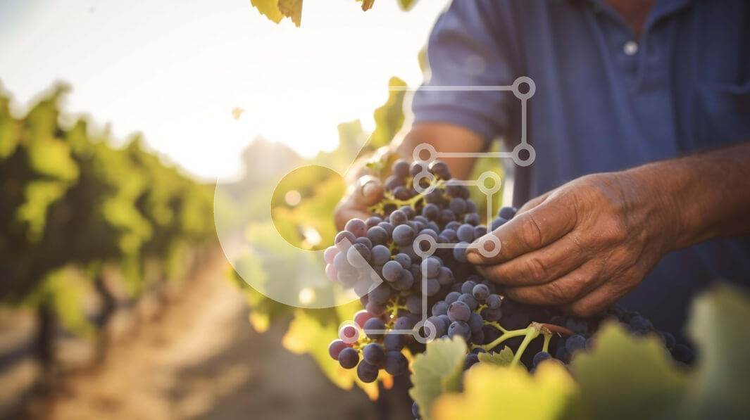 Intra Συλλεκτικό Ξύλινο Παζλ Plywood  4mm - Άνθρωπος που συγκομίζει σταφύλια σε έναν αμπελώνα Σε Ξύλινο Κουτί - Διαστάσεις: 10x10 cm – 25 κομμάτια