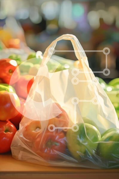 Σετ των 2 Intra Συλλεκτικό Ξύλινο Παζλ Plywood  4mm - Πλαστική σακούλα γεμάτη με φρούτα και λαχανικά Σε Ξύλινο Κουτί - Διαστάσεις: 10x10 cm – 25 κομμάτια