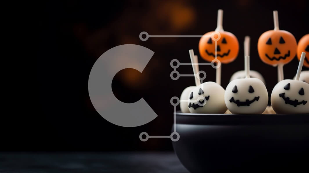 Intra Συλλεκτικό Ξύλινο Παζλ Plywood  4mm - Lollipops κολοκύθας με θέμα το Halloween σε μαύρο μπολ Σε Ξύλινο Κουτί - Διαστάσεις Puzzle: 10x10 cm – 25 κομμάτια