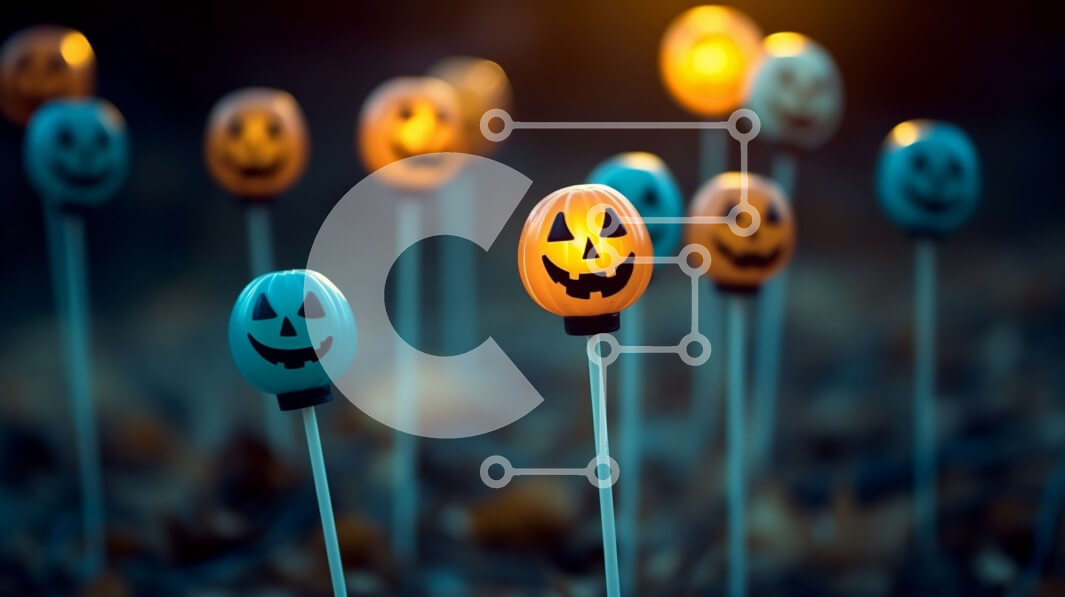 Intra Συλλεκτικό Ξύλινο Παζλ Plywood  4mm - Ομάδα ξύλινων ραβδιών φαναριού στολισμένα για το Halloween Σε Ξύλινο Κουτί - Διαστάσεις Puzzle: 10x10 cm – 25 κομμάτια