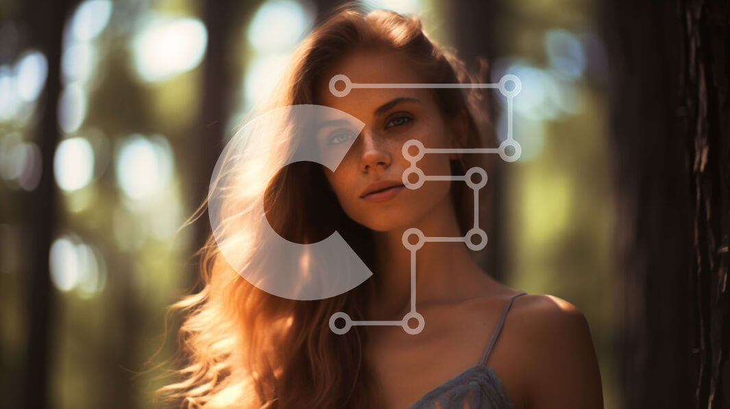 Intra Συλλεκτικό Ξύλινο Παζλ Plywood  4mm - Κοκκινομάλλα γυναίκα στο δάσος φορώντας φόρεμα έξω από τους ώμους Σε Ξύλινο Κουτί - Διαστάσεις Puzzle: 10x10 cm – 25 κομμάτια