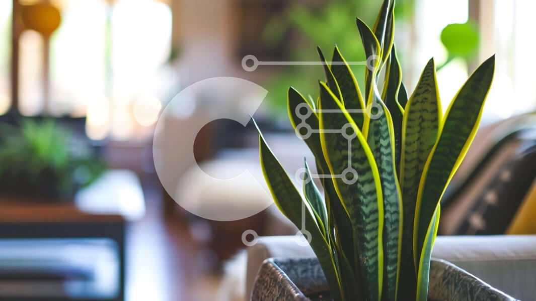 Intra Συλλεκτικό Ξύλινο Παζλ Plywood  4mm - Υγιές φυτό σε γλάστρα σε ένα άνετο σαλόνι Σε Ξύλινο Κουτί - Διαστάσεις Puzzle: 10x10 cm – 25 κομμάτια