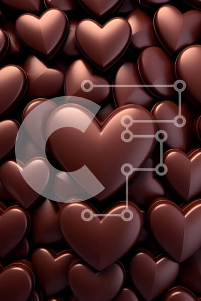 Σετ των 2 Intra Συλλεκτικό Ξύλινο Παζλ Plywood  4mm - Ποικιλία σοκολατένιων καρδιών σε διάφορα σχήματα και χρώματα Σε Ξύλινο Κουτί - Διαστάσεις: 10x10 cm – 25 κομμάτια