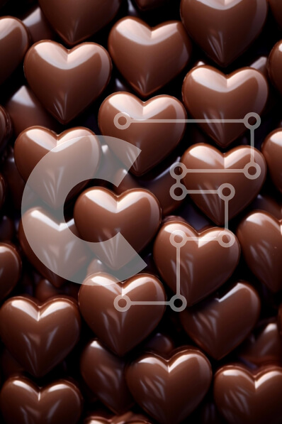 Σετ των 2 Intra Συλλεκτικό Ξύλινο Παζλ Plywood  4mm - Ποικιλία σοκολατένιων καρδιών σε διάφορα σχήματα και μεγέθη Σε Ξύλινο Κουτί - Διαστάσεις: 10x10 cm – 25 κομμάτια