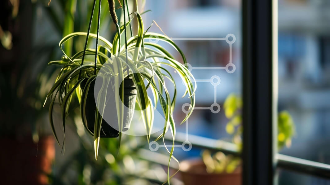 Intra Συλλεκτικό Ξύλινο Παζλ Plywood  4mm - Φυτό σε γλάστρα που κρέμεται από το περβάζι του παραθύρου Σε Ξύλινο Κουτί - Διαστάσεις: 10x10 cm – 25 κομμάτια