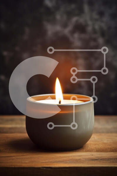 Intra Συλλεκτικό Ξύλινο Παζλ Plywood  4mm - Μονό κερί σε ξύλινο τραπέζι με σκούρο φόντο Σε Ξύλινο Κουτί - Διαστάσεις Puzzle: 10x10 cm – 25 κομμάτια