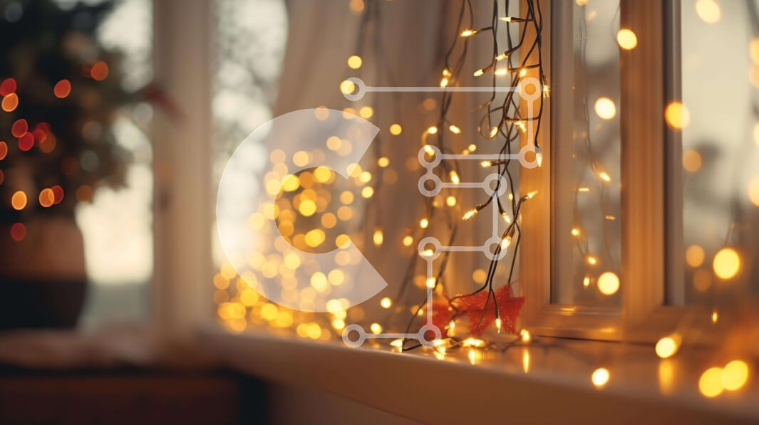 Intra Συλλεκτικό Ξύλινο Παζλ Plywood  4mm - Εορταστικά στολίδια βιτρίνας με χριστουγεννιάτικα φωτάκια Σε Ξύλινο Κουτί - Διαστάσεις: 10x10 cm – 25 κομμάτια