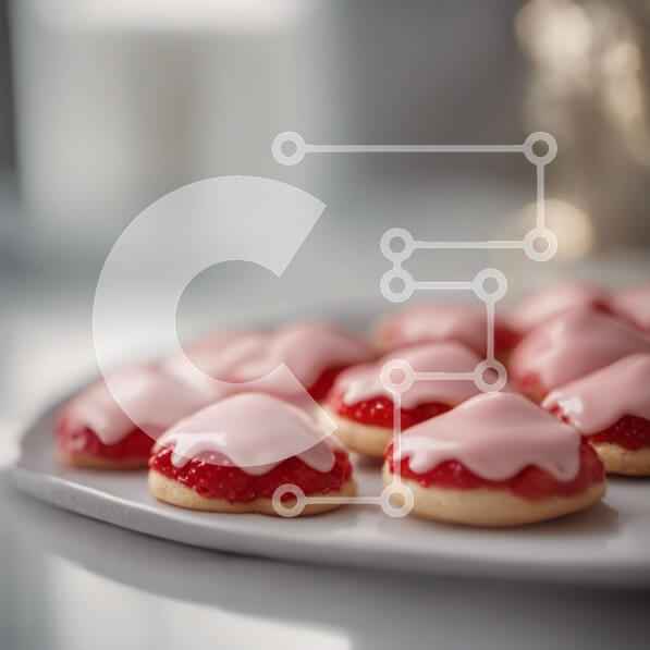 Σετ των 2 Intra Συλλεκτικό Ξύλινο Παζλ Plywood  4mm - Φρεσκοψημένα μπισκότα σε σχήμα καρδιάς με ροζ γλάσο Σε Ξύλινο Κουτί - Διαστάσεις: 10x10 cm – 25 κομμάτια