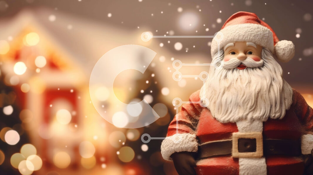 Intra Συλλεκτικό Ξύλινο Παζλ Plywood  4mm - Ειδώλιο Άγιου Βασίλη με χιονισμένα σπίτια και δέντρα Σε Ξύλινο Κουτί - Διαστάσεις: 10x10 cm – 25 κομμάτια