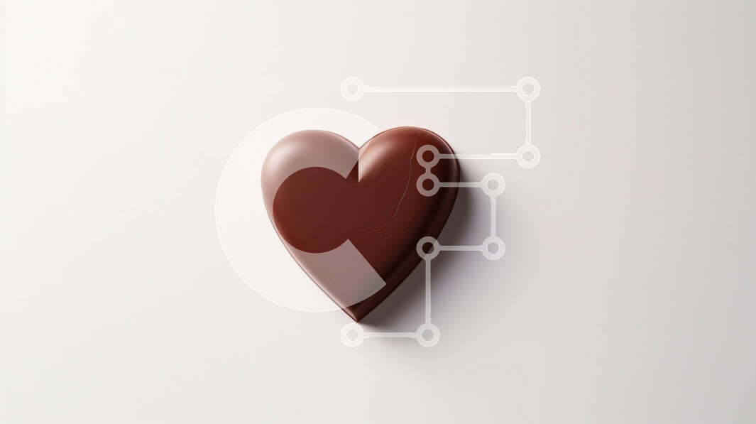 Σετ των 2 Intra Συλλεκτικό Ξύλινο Παζλ Plywood  4mm - Μπάρα σοκολάτας σε σχήμα καρδιάς για την ημέρα του Αγίου Βαλεντίνου και ειδικές περιστάσεις Σε Ξύλινο Κουτί - Διαστάσεις: 10x10 cm – 25 κομμάτια