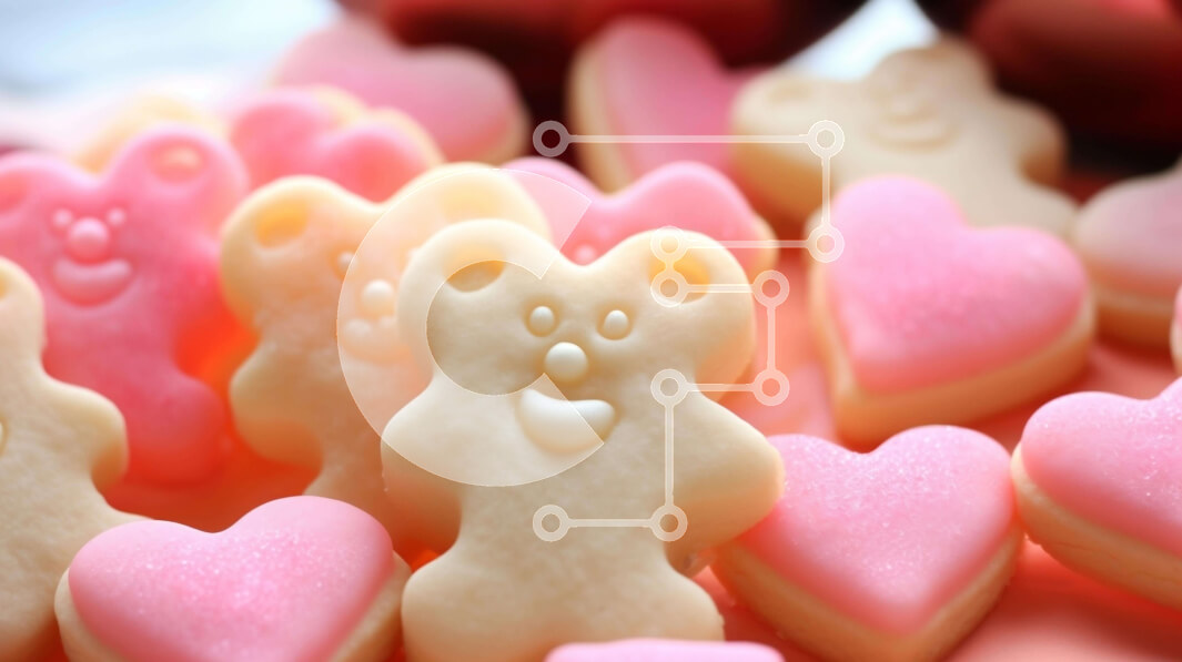 Σετ των 2 Intra Συλλεκτικό Ξύλινο Παζλ Plywood  4mm - Διάφορα μπισκότα αρκουδάκι σε στολισμένο τραπέζι Σε Ξύλινο Κουτί - Διαστάσεις: 10x10 cm – 25 κομμάτια