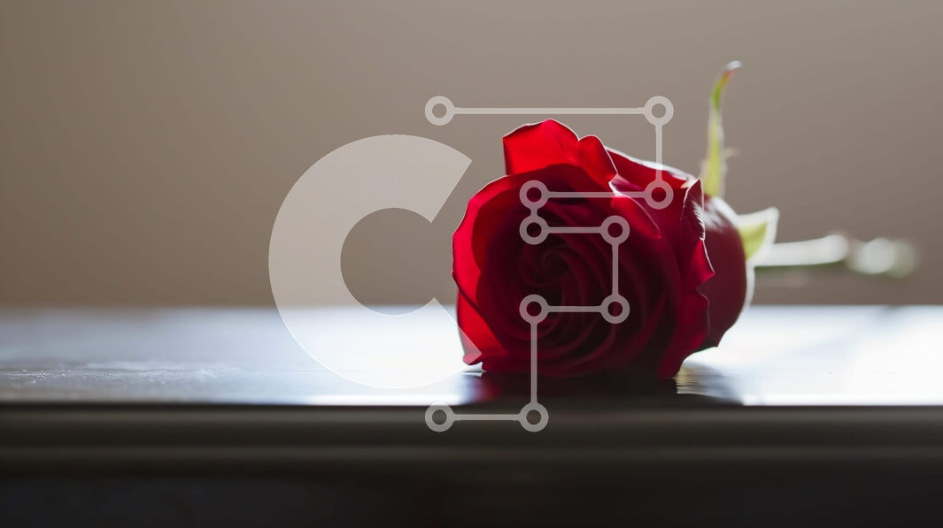 Intra Συλλεκτικό Ξύλινο Παζλ Plywood  4mm - Μονό κόκκινο τριαντάφυλλο σε ξύλινο τραπέζι Σε Ξύλινο Κουτί - Διαστάσεις: 10x10 cm – 25 κομμάτια