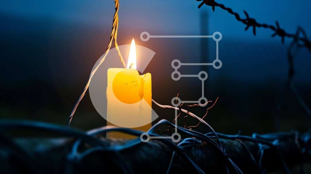 Intra Συλλεκτικό Ξύλινο Παζλ Plywood  4mm - Κερί σε συρματοπλέγματα στο σκοτάδι Σε Ξύλινο Κουτί - Διαστάσεις Puzzle: 10x10 cm – 25 κομμάτια