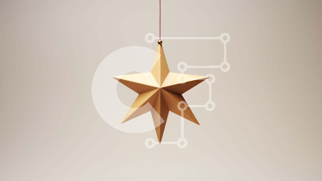 Intra Συλλεκτικό Ξύλινο Παζλ Plywood  4mm - Κρεμαστό στολίδι Gold Star για την εορταστική περίοδο Σε Ξύλινο Κουτί - Διαστάσεις: 10x10 cm – 25 κομμάτια