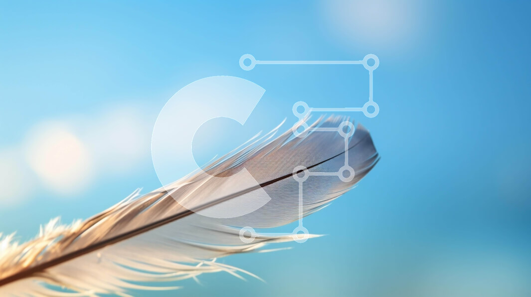 Intra Συλλεκτικό Ξύλινο Παζλ Plywood  4mm - Μονό λευκό φτερό στο μπλε ουρανό Σε Ξύλινο Κουτί - Διαστάσεις: 10x10 cm – 25 κομμάτια