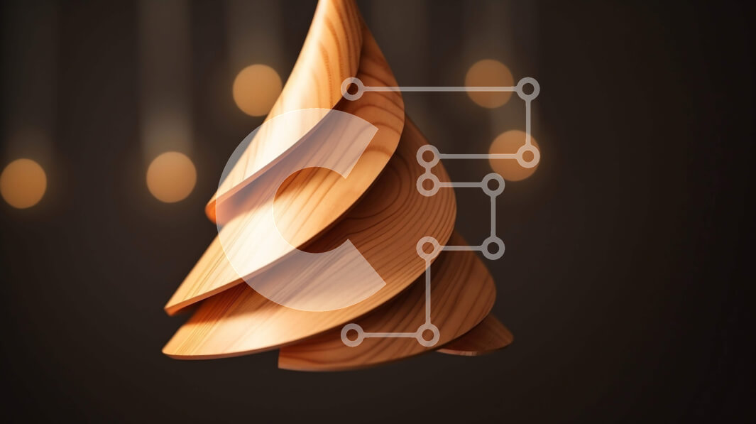 Intra Συλλεκτικό Ξύλινο Παζλ Plywood  4mm - Ξύλινο Χριστουγεννιάτικο Δέντρο Διακοσμημένο με Φωτάκια Σε Ξύλινο Κουτί - Διαστάσεις: 10x10 cm – 25 κομμάτια