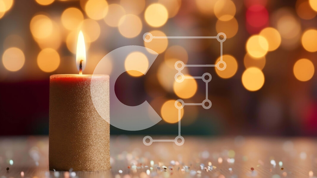 Intra Συλλεκτικό Ξύλινο Παζλ Plywood  4mm - Μονό αναμμένο κερί σε πολύχρωμο φόντο Σε Ξύλινο Κουτί - Διαστάσεις Puzzle: 10x10 cm – 25 κομμάτια