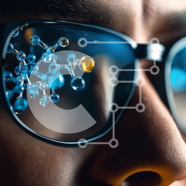 Intra Συλλεκτικό Ξύλινο Παζλ Plywood  4mm - Γυαλιά με κρυστάλλους σε σχήμα μορίου στους φακούς Σε Ξύλινο Κουτί - Διαστάσεις Puzzle: 10x10 cm – 25 κομμάτια