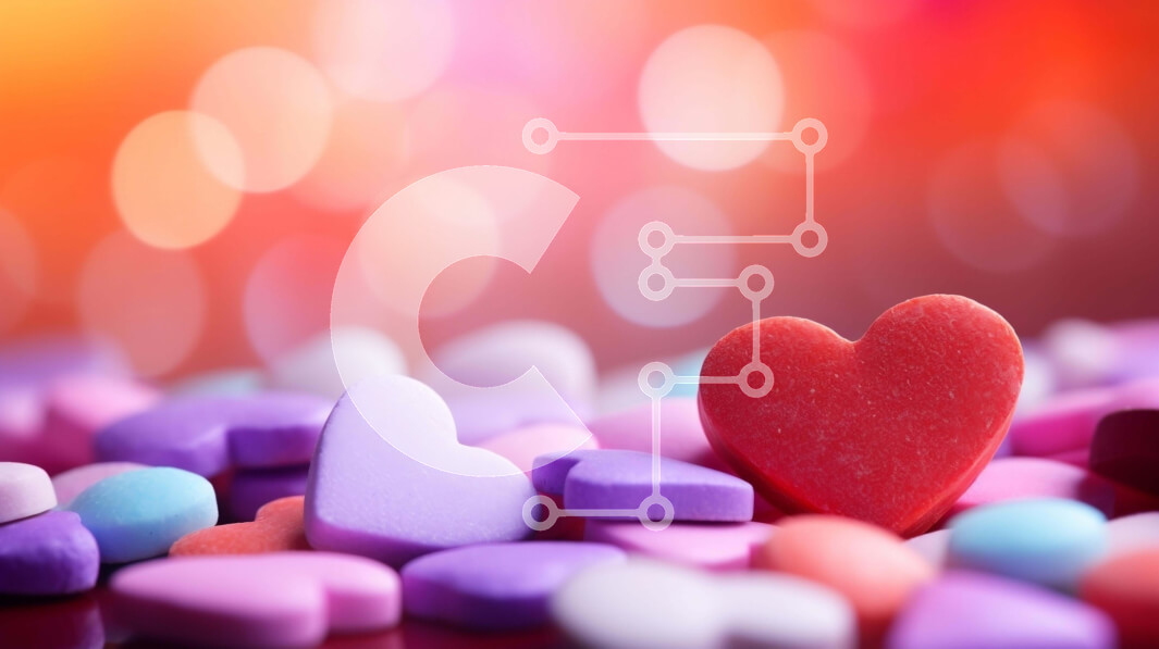 Intra Συλλεκτικό Ξύλινο Παζλ Plywood  4mm - Πολύχρωμες καραμέλες σε σχήμα καρδιάς για την ημέρα του Αγίου Βαλεντίνου ή για ειδικές περιστάσεις Σε Ξύλινο Κουτί - Διαστάσεις: 10x10 cm – 25 κομμάτια