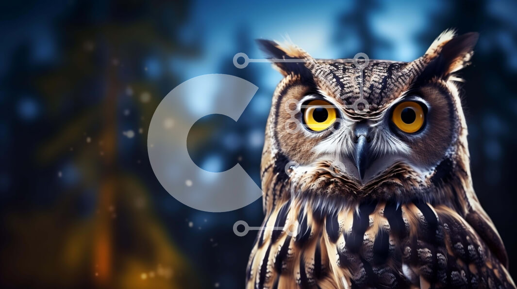 Intra Συλλεκτικό Ξύλινο Παζλ Plywood  4mm - Μεγαλοπρεπής κουκουβάγια στο δάσος Σε Ξύλινο Κουτί - Διαστάσεις: 10x10 cm – 25 κομμάτια