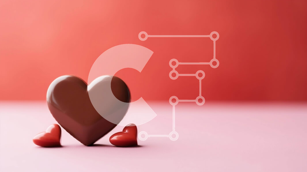 Intra Συλλεκτικό Ξύλινο Παζλ Plywood  4mm - Σοκολάτες σε σχήμα καρδιάς σε ροζ φόντο Σε Ξύλινο Κουτί - Διαστάσεις Puzzle: 10x10 cm – 25 κομμάτια