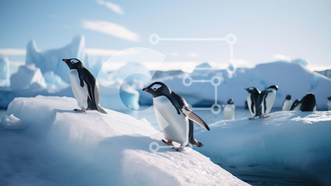 Intra Συλλεκτικό Ξύλινο Παζλ Plywood  4mm - Ομάδα πιγκουίνων σε ένα παγόβουνο στο νερό Σε Ξύλινο Κουτί - Διαστάσεις: 10x10 cm – 25 κομμάτια