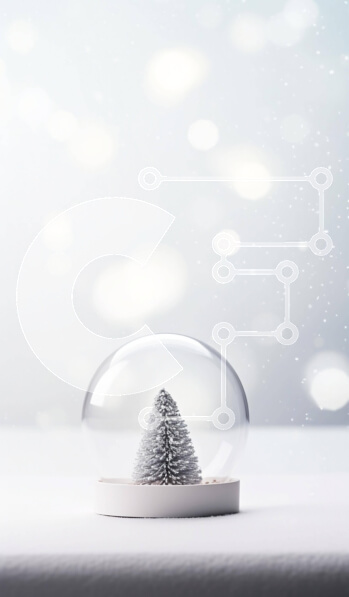 Intra Συλλεκτικό Ξύλινο Παζλ Plywood  4mm - Εορταστική σφαίρα χιονιού με στολισμένο δέντρο Σε Ξύλινο Κουτί - Διαστάσεις: 10x10 cm – 25 κομμάτια