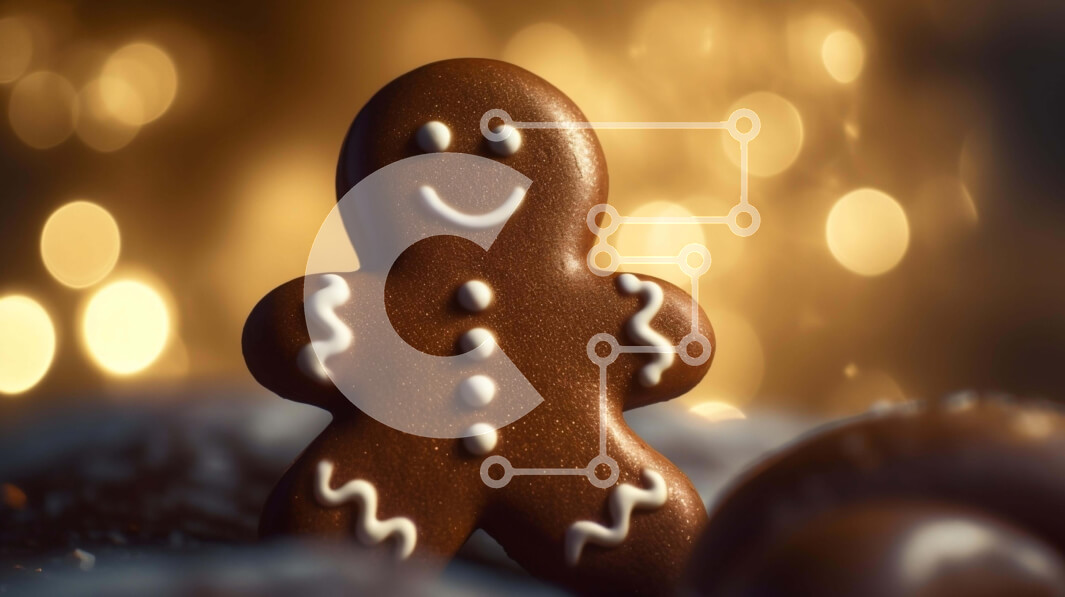 Σετ των 2 Intra Συλλεκτικό Ξύλινο Παζλ Plywood  4mm - Σοκολατένιο μελόψωμο άντρας σε μπισκότα με διακοσμήσεις καραμέλας Σε Ξύλινο Κουτί - Διαστάσεις: 10x10 cm – 25 κομμάτια