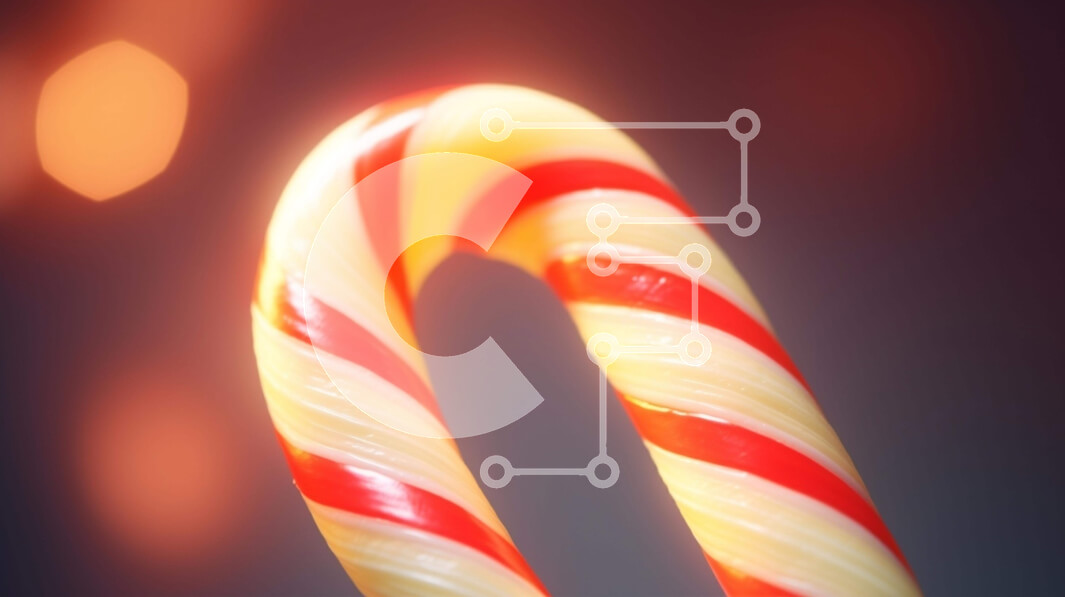 Intra Συλλεκτικό Ξύλινο Παζλ Plywood  4mm - Κοντινό πλάνο του ζαχαροκάλαμου με κόκκινες και λευκές ρίγες Σε Ξύλινο Κουτί - Διαστάσεις Puzzle: 10x10 cm – 25 κομμάτια