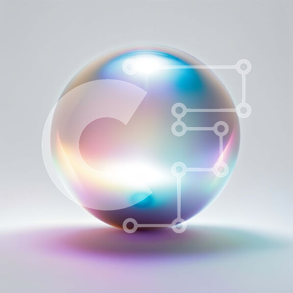 Intra Συλλεκτικό Ξύλινο Παζλ Plywood  4mm - Όμορφη εικόνα μιας πολύχρωμης ιριδίζουσας σφαίρας Σε Ξύλινο Κουτί - Διαστάσεις Puzzle: 10x10 cm – 25 κομμάτια