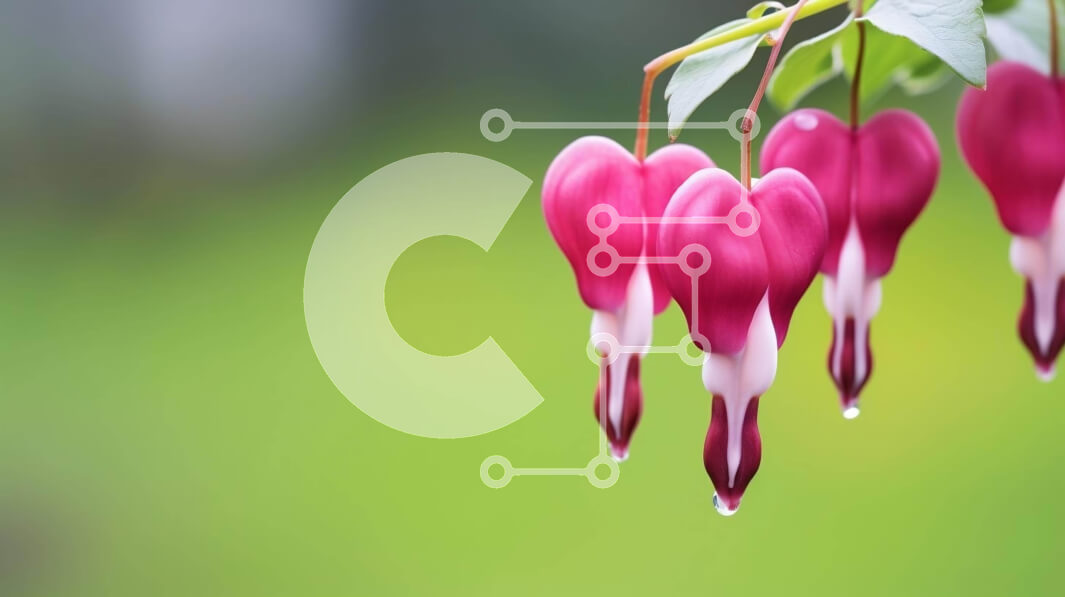 Intra Συλλεκτικό Ξύλινο Παζλ Plywood  4mm - Κοντινό πλάνο κόκκινων και λευκών λουλουδιών καρδιάς που αιμορραγούν Σε Ξύλινο Κουτί - Διαστάσεις: 10x10 cm – 25 κομμάτια