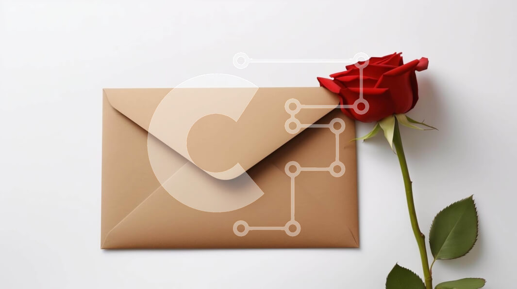 Intra Συλλεκτικό Ξύλινο Παζλ Plywood  4mm - Φάκελος του Αγίου Βαλεντίνου με κόκκινο τριαντάφυλλο Σε Ξύλινο Κουτί - Διαστάσεις Puzzle: 10x10 cm – 25 κομμάτια