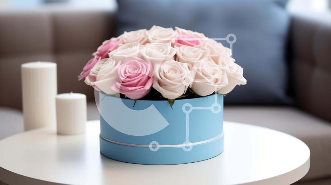 Intra Συλλεκτικό Ξύλινο Παζλ Plywood  4mm - Κομψή φλοράλ σύνθεση με κηροπήγια Σε Ξύλινο Κουτί - Διαστάσεις Puzzle: 10x10 cm – 25 κομμάτια